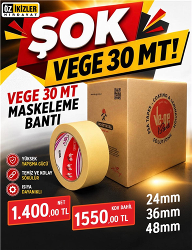 VEGE MASKELEME BANTI 36MMX30 MT  AUTOBODY (48 ADET)